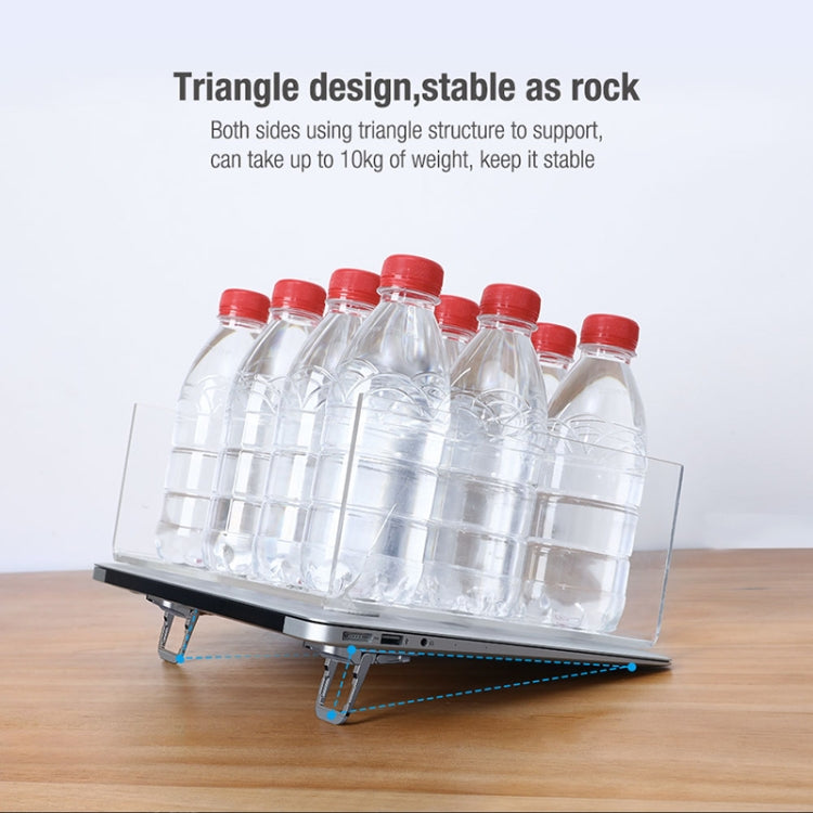 Support pour ordinateur portable en alliage de zinc NILLKIN Bolster Plus Sticky réglable à trois vitesses (Gris Sidéral)