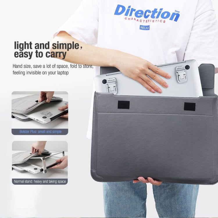 Support pour ordinateur portable en alliage de zinc NILLKIN Bolster Plus Sticky réglable à trois vitesses (Gris Sidéral)