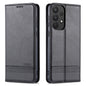 For Samsung Galaxy A53 5G AZNS Magnetic Calf Texture Horizontal Flip Leather Phone Case(Black)