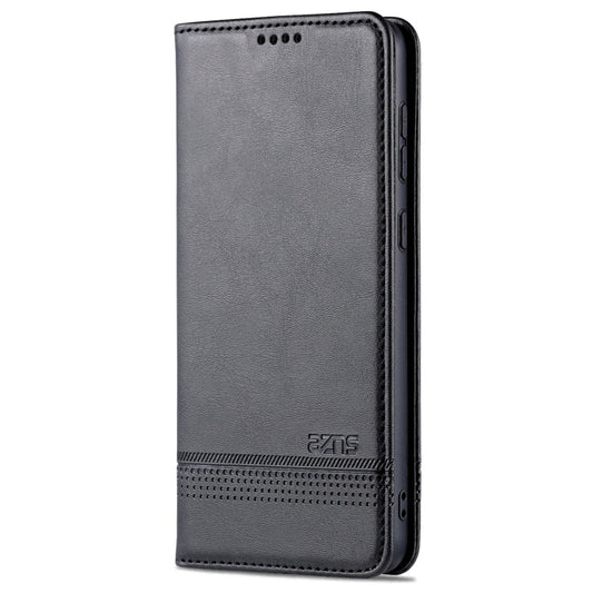 For Samsung Galaxy A53 5G AZNS Magnetic Calf Texture Horizontal Flip Leather Phone Case(Black)