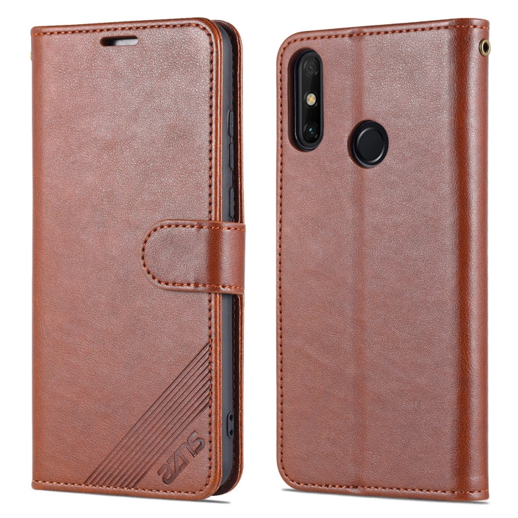 For Huawei Enjoy 20e AZNS Sheepskin Texture Flip Leather Phone Case(Brown)