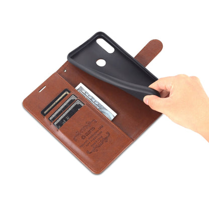 For Huawei Enjoy 20e AZNS Sheepskin Texture Flip Leather Phone Case(Brown)