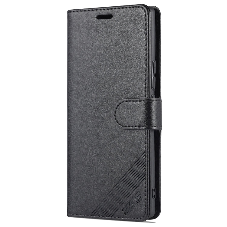 Pour Honor 60 AZNS Étui de téléphone en cuir à rabat texture peau de mouton (noir)