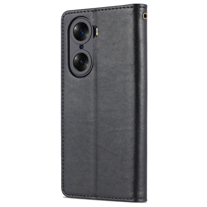 Pour Honor 60 AZNS Étui de téléphone en cuir à rabat texture peau de mouton (noir)