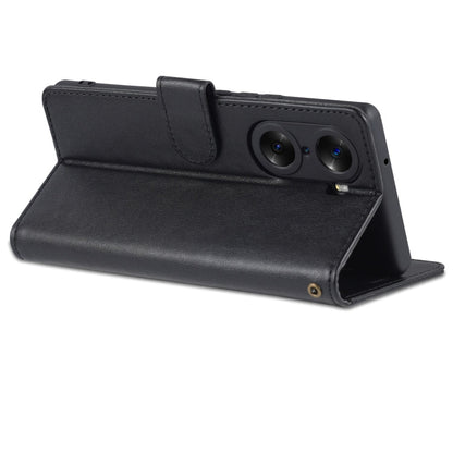 Pour Honor 60 AZNS Étui de téléphone en cuir à rabat texture peau de mouton (noir)