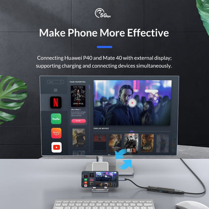 ORICO MDK-4P-GY-BP 4 In 1 Type-C / USB-C Multifunctional Docking Station(Grey)