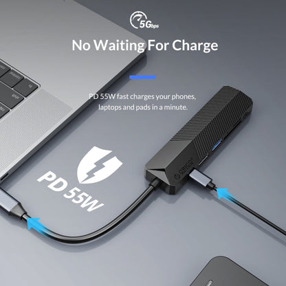 Station d'accueil multifonctionnelle ORICO MDK-6P-GY-BP 6 en 1 Type-C / USB-C (Gris)