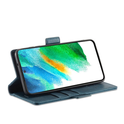 Pour Samsung Galaxy S22+ 5G LC.IMEEKE Étui de Téléphone en Cuir PU + TPU Agréable au Toucher (Bleu)