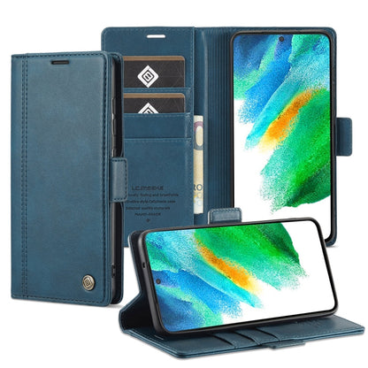 Pour Samsung Galaxy S22+ 5G LC.IMEEKE Étui de Téléphone en Cuir PU + TPU Agréable au Toucher (Bleu)