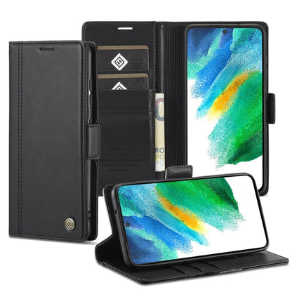 For Samsung Galaxy S22+ 5G LC.IMEEKE PU + TPU Skin-friendly Feeling Leather Phone Case(Black)