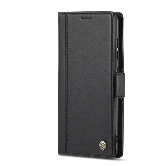 For Samsung Galaxy S22+ 5G LC.IMEEKE PU + TPU Skin-friendly Feeling Leather Phone Case(Black)