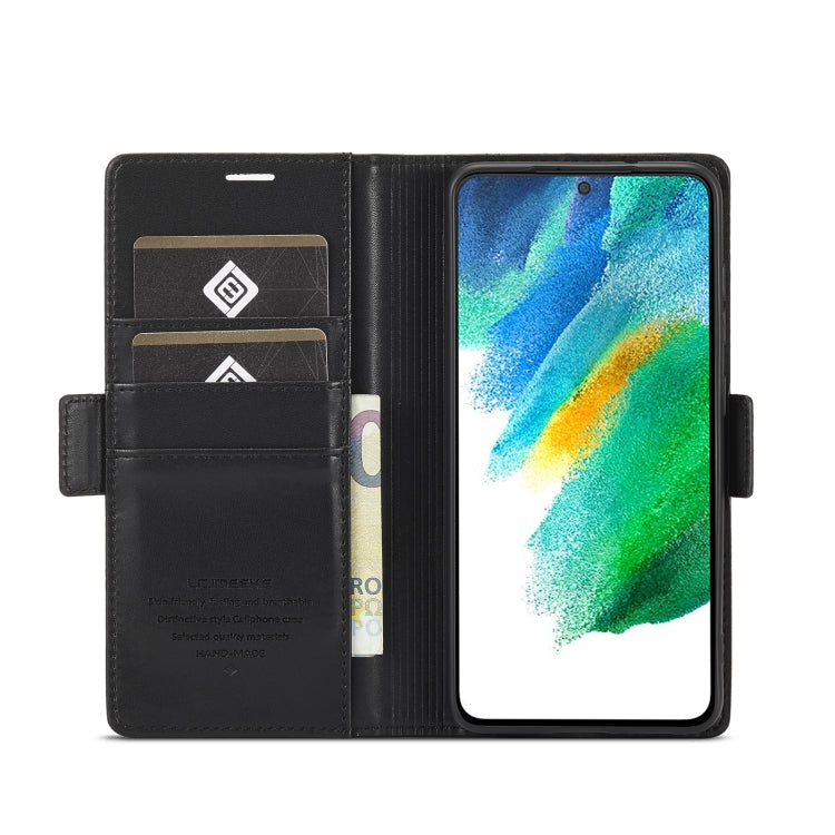 For Samsung Galaxy S22+ 5G LC.IMEEKE PU + TPU Skin-friendly Feeling Leather Phone Case(Black)