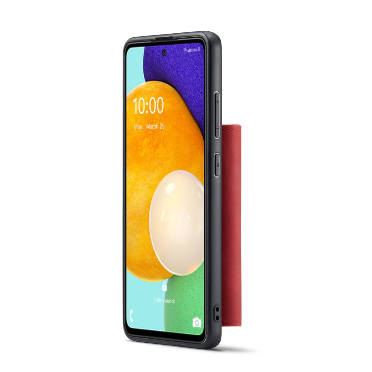 For Samsung Galaxy A53 5G DG.MING M1 Series 3-Fold Multi Card Wallet  Phone Case(Red)