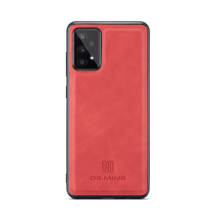 For Samsung Galaxy A53 5G DG.MING M1 Series 3-Fold Multi Card Wallet  Phone Case(Red)