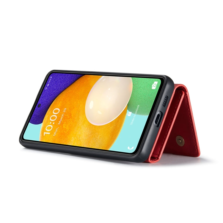 For Samsung Galaxy A53 5G DG.MING M1 Series 3-Fold Multi Card Wallet  Phone Case(Red)