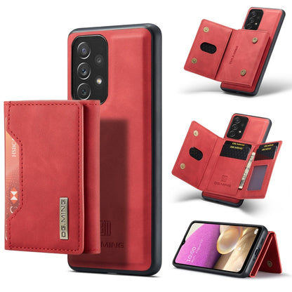 For Samsung Galaxy A33 5G DG.MING M2 Series 3-Fold Multi Card Bag Phone Case(Red)