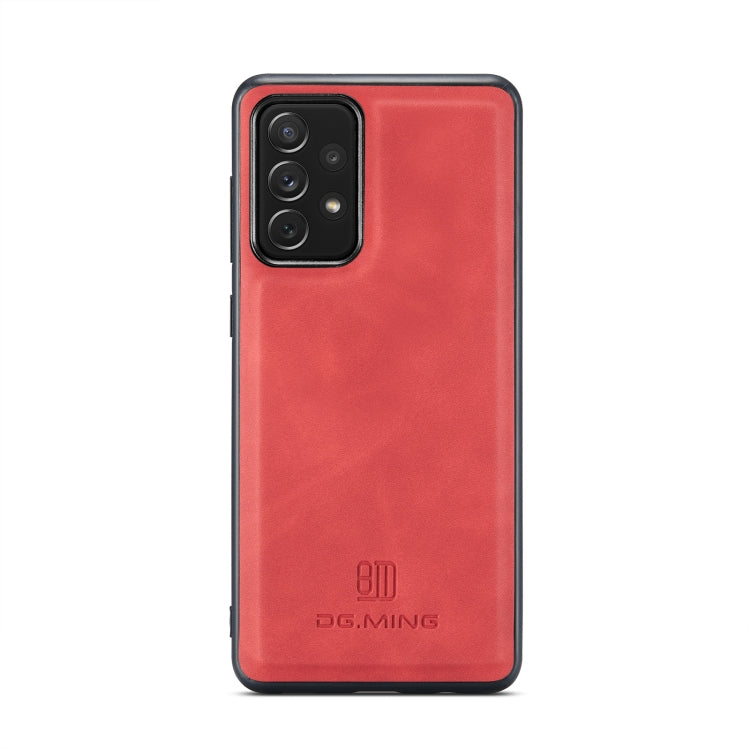 For Samsung Galaxy A33 5G DG.MING M2 Series 3-Fold Multi Card Bag Phone Case(Red)