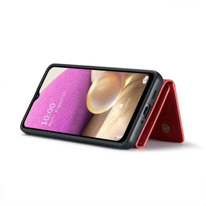 For Samsung Galaxy A33 5G DG.MING M2 Series 3-Fold Multi Card Bag Phone Case(Red)