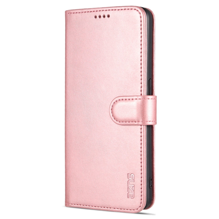 For OPPO A96 5G / Reno7 5G Overseas Version & OnePlus Nord N20 5G AZNS Skin Feel Calf Texture Horizontal Flip Leather Phone Case(Rose Gold)