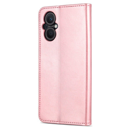 For OPPO A96 5G / Reno7 5G Overseas Version & OnePlus Nord N20 5G AZNS Skin Feel Calf Texture Horizontal Flip Leather Phone Case(Rose Gold)