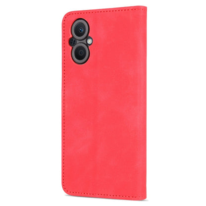 Pour OPPO A96 5G / Reno7 5G version internationale & OnePlus Nord N20 5G AZNS Étui en cuir à rabat horizontal texture veau effet peau (rouge)