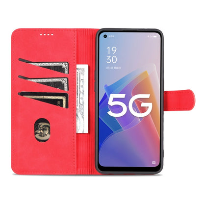 Pour OPPO A96 5G / Reno7 5G version internationale & OnePlus Nord N20 5G AZNS Étui en cuir à rabat horizontal texture veau effet peau (rouge)