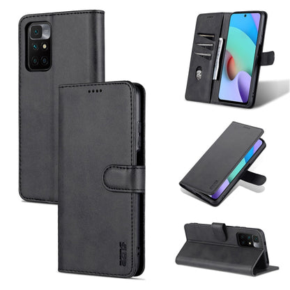 Pour Xiaomi Redmi Note 11 4G Global / Note 11S AZNS Housse de téléphone en cuir à rabat horizontal avec texture veau (Noir)