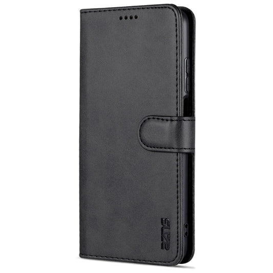 Pour Xiaomi Redmi Note 11 4G Global / Note 11S AZNS Housse de téléphone en cuir à rabat horizontal avec texture veau (Noir)