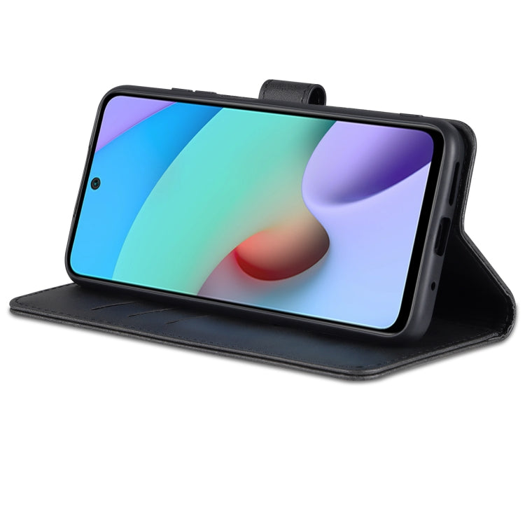 Pour Xiaomi Redmi Note 11 4G Global / Note 11S AZNS Housse de téléphone en cuir à rabat horizontal avec texture veau (Noir)