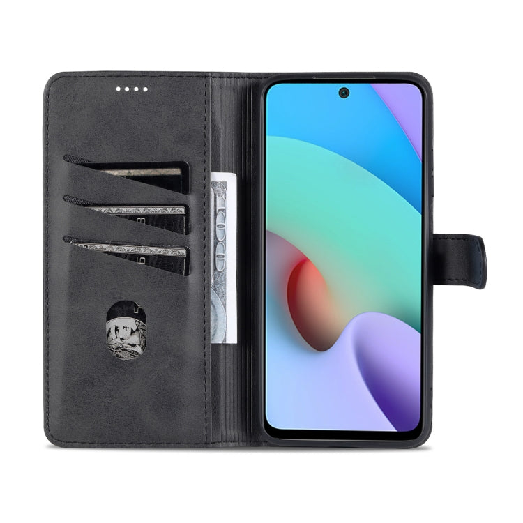 Pour Xiaomi Redmi Note 11 4G Global / Note 11S AZNS Housse de téléphone en cuir à rabat horizontal avec texture veau (Noir)