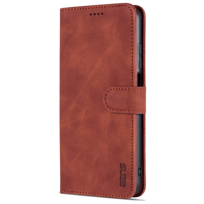 For Xiaomi Redmi Note 11 Pro Foreign Version AZNS Skin Feel Calf Texture Horizontal Flip Leather Phone Case(Brown)