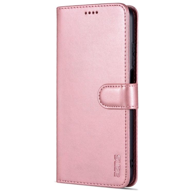 For Xiaomi Redmi Note 11 Pro Foreign Version AZNS Skin Feel Calf Texture Horizontal Flip Leather Phone Case(Rose Gold)