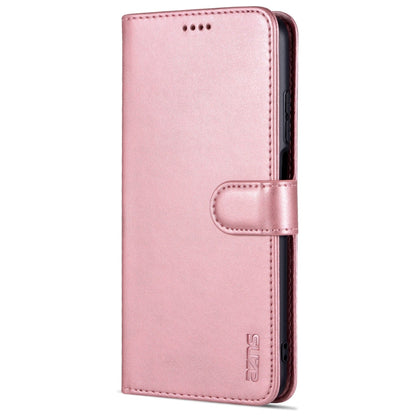 For Xiaomi Redmi Note 11 Pro Foreign Version AZNS Skin Feel Calf Texture Horizontal Flip Leather Phone Case(Rose Gold)