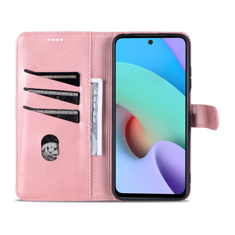For Xiaomi Redmi Note 11 Pro Foreign Version AZNS Skin Feel Calf Texture Horizontal Flip Leather Phone Case(Rose Gold)