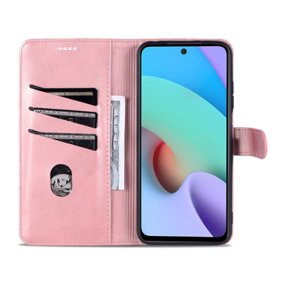 For Xiaomi Redmi Note 11 Pro Foreign Version AZNS Skin Feel Calf Texture Horizontal Flip Leather Phone Case(Rose Gold)