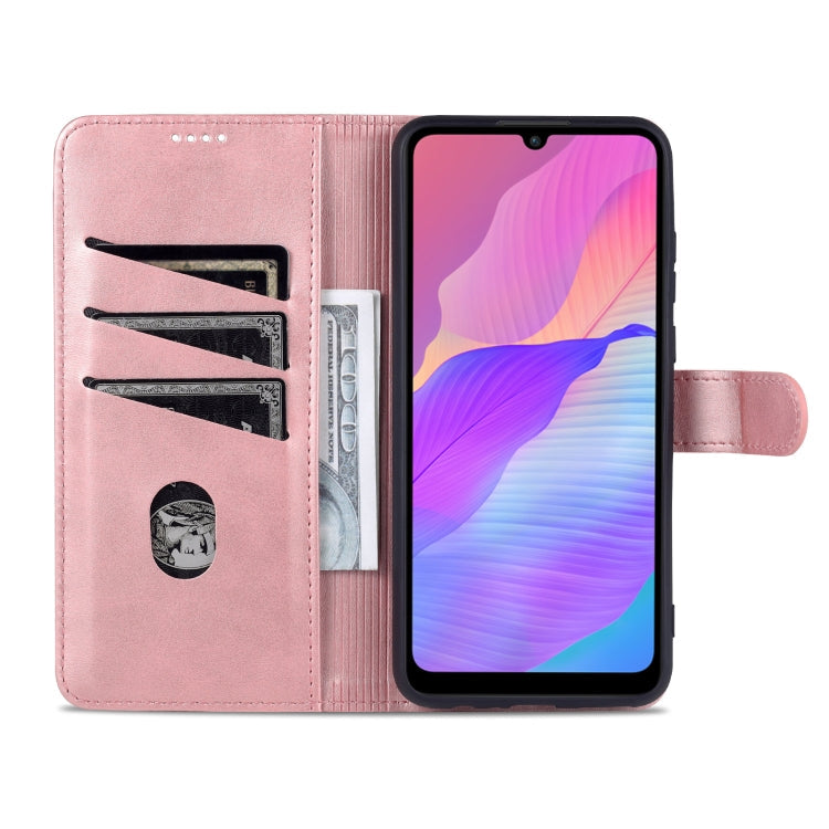 For Huawei Enjoy 20e AZNS Skin Feel Calf Texture Horizontal Flip Leather Phone Case(Rose Gold)