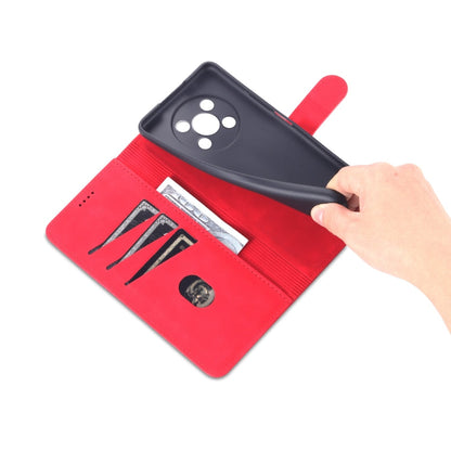 Étui de téléphone en cuir à rabat horizontal avec texture de veau pour Honor X30 AZNS (rouge)