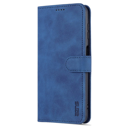 For Samsung Galaxy A13 4G AZNS Skin Feel Calf Texture Horizontal Flip Leather Phone Case(Blue)