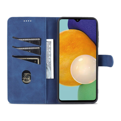 For Samsung Galaxy A13 4G AZNS Skin Feel Calf Texture Horizontal Flip Leather Phone Case(Blue)