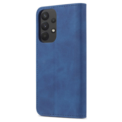 For Samsung Galaxy A33 5G AZNS Skin Feel Calf Texture Horizontal Flip Leather Phone Case(Blue)