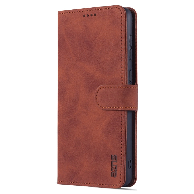 For Samsung Galaxy A53 5G AZNS Skin Feel Calf Texture Horizontal Flip Leather Phone Case(Brown)