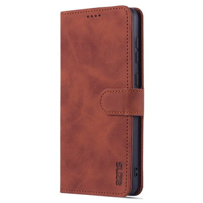 For Samsung Galaxy A53 5G AZNS Skin Feel Calf Texture Horizontal Flip Leather Phone Case(Brown)