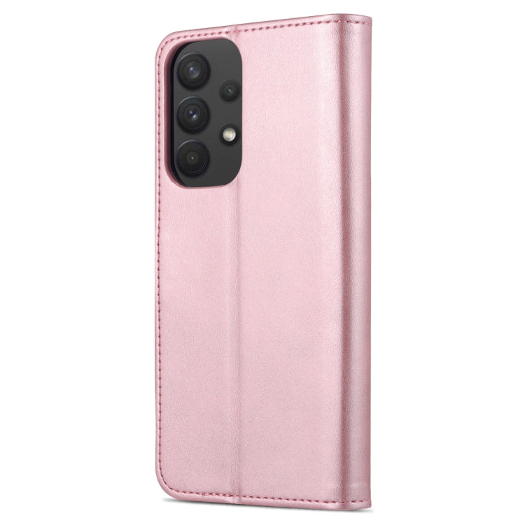 Pour Samsung Galaxy A53 5G AZNS Étui de téléphone en cuir à rabat horizontal texture veau (Or Rose)
