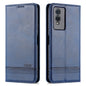 For vivo Y76s / Y74s AZNS Magnetic Calf Texture Leather Phone Case(Dark Blue)