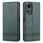 For Honor Play 30 Plus AZNS Magnetic Calf Texture Leather Phone Case(Dark Green)