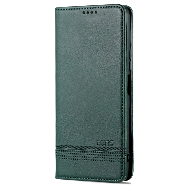 For Honor Play 30 Plus AZNS Magnetic Calf Texture Leather Phone Case(Dark Green)