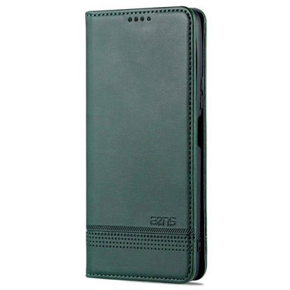 For Honor Play 30 Plus AZNS Magnetic Calf Texture Leather Phone Case(Dark Green)