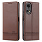 For Honor Play 30 Plus AZNS Magnetic Calf Texture Leather Phone Case(Dark Brown)