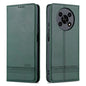 For Honor X30 AZNS Magnetic Calf Texture Leather Phone Case(Dark Green)