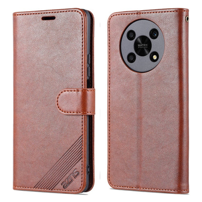 For Honor X30 AZNS Sheepskin Texture Flip Leather Phone Case(Brown)